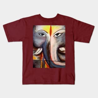 Almost Yoga Ganesha 1 Kids T-Shirt